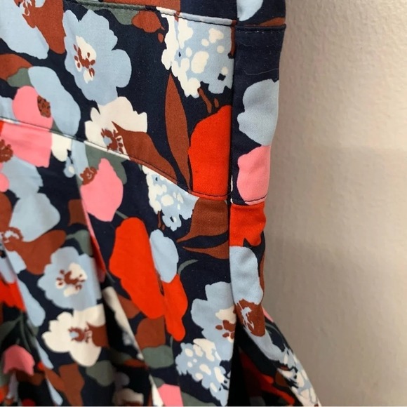 Boden Floral Colorful Dress 12 Pleats Pockets Knee Length Sleeveless Travel Work - Picture 8 of 16